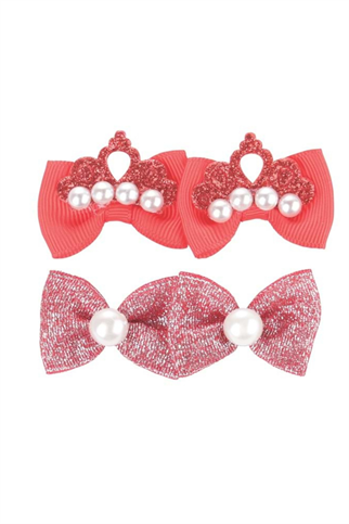 M-Pets Glam Köpekler için Aksesuar Toka Kırmızı Taç