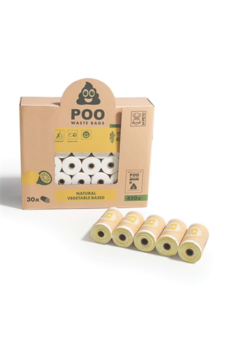 M-PETS POO DIŞKI POŞETİ 15 YAPRAK LİMON KOKULU 30LU PAKET