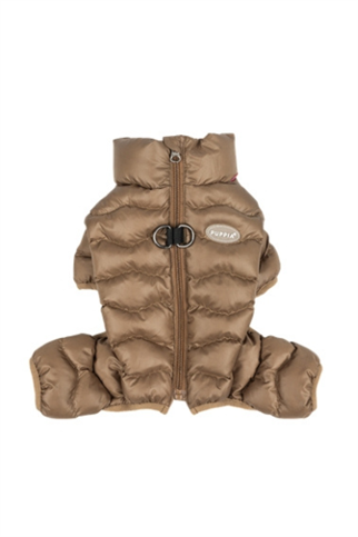 Puppia Wavy Puffer Köpek Tulumu - Kahverengi
