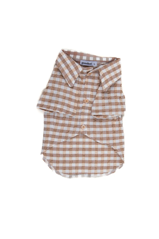 Goodboi Pötikareli Kahverengi Gofre Gömlek