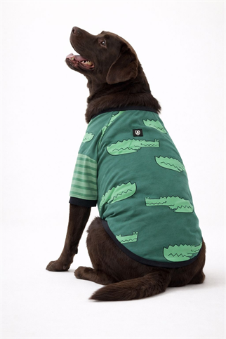 Alphadog Timsahlı Köpek T-shirt Yeşil