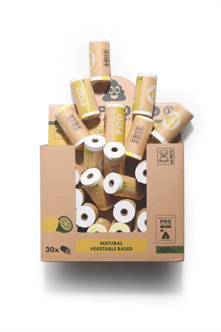 M-PETS POO DIŞKI POŞETİ 15 YAPRAK LİMON KOKULU 30LU PAKET