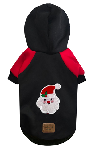 Alphadog Noel Baba Köpek Sweatsirt Siyah