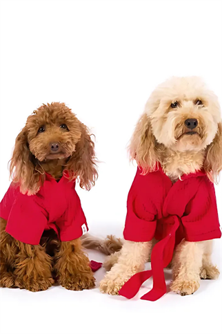 Kajuland Pacific | Waffle Köpek Bornozu Kırmızı