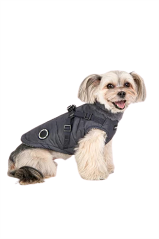 Puppia Donavan Kışlık Polar Köpek Tulumu - Gri