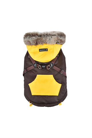 Puppia Orson Kışlık Polar Köpek Tulumu - Kahverengi
