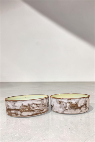 Feza Seramik Mama Kasesi Seti Beyaz/Sarı