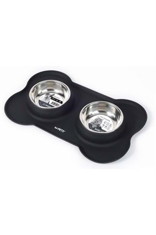 M-Pets Duet Köpek Mama Kabı Siyah 2X400ML