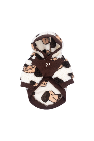 Puppia New York Max Polar Kapüşonlu Kazak - Kahverengi