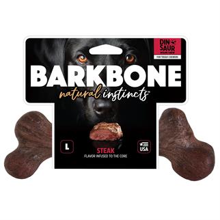BarkBone Dinosaur Biftek Aromalı Köpek Çiğneme Kemiği (Büyük Boy)