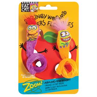 Fat Cat Springy Worms Kedi Otlu 2li Peluş Kedi Oyuncağı