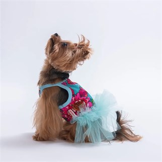 PawStar 26305 Yeşil Wildflowers Elbise