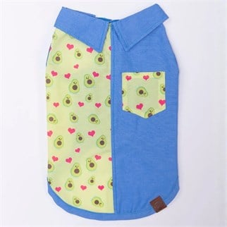 PawStar 26408 Avo Bliss Desenli Denim Gömlek