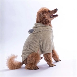 PawStar 26735 Açık Bej LuccaTeddy Hoodie