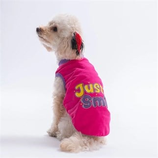 PawStar 26824 Fuşya Just Smile Tişört