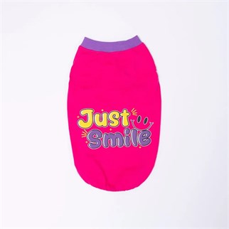PawStar 26824 Fuşya Just Smile Tişört