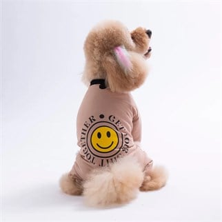 PawStar 26903 Kahverengi Smile Pijama Tulum