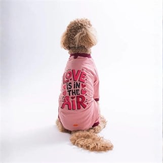PawStar 26952 Pink Love Air Büyük Irk Pijama Tulum