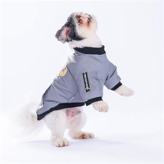 PawStar Astrodog Gri Reflöktörlü Kumaş Yağmurluk Küçük ve Orta Irk