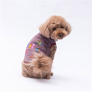 PawStar Bordo Space Time T-Shirt Küçük Irk