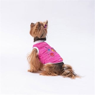 PawStar Fuşya Space Time T-Shirt Küçük Irk