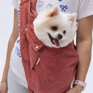 PawStar Kırmızı Denim CrossBody Çanta