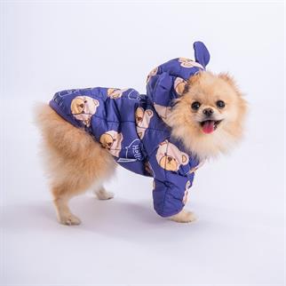 PawStar Mavi Teddy Puff Yağmurluk Küçük ve Orta Irk