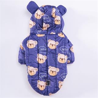 PawStar Mavi Teddy Puff Yağmurluk Küçük ve Orta Irk