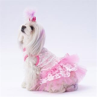 PawStar Pembe Flora Elbise