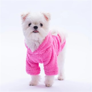 PawStar Pembe Lucca Teddy Hoodie Küçük ve Orta Irk