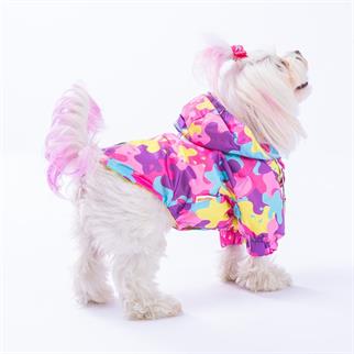 PawStar 23510 Rosea Camouflage Yağmurluk Küçük ve Orta Irk