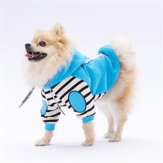 PawStar Turkuaz Lucky Club Hoodie Küçük ve Orta Irk