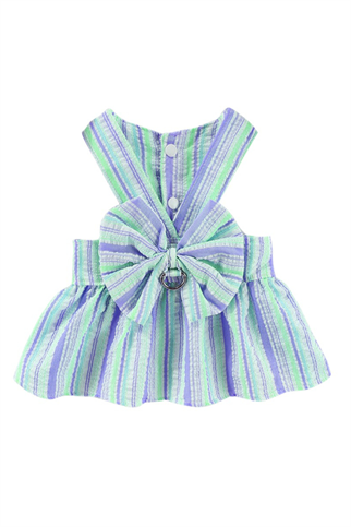 DolcePets Çizgili Fiyonk Elbise - Yeşil