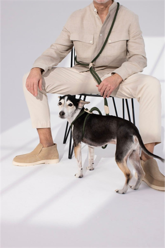 Zoe Pet Atelier All In 1 Loop Köpek Göğüs Tasması ve Gezdirme Kayışı Seti Haki Yeşil