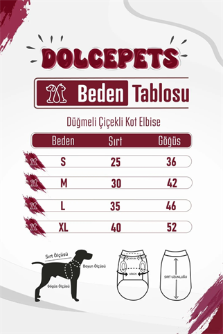 Düğmeli Çiçekli Kot Elbise