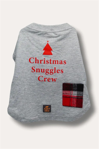Asky And Erd Christmas Snuggles Crew Tshirt Winter Fog