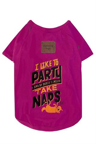Alphadog Design Party Purple Köpek T-Shirt