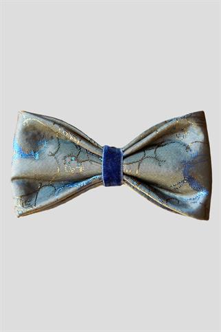 Asky & Erd Blue Satin Bow Tie - Deers Dog Papyon