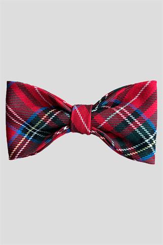 Asky & Erd Bow Scoth Plaid Bow Tie - Red Dog Papyon
