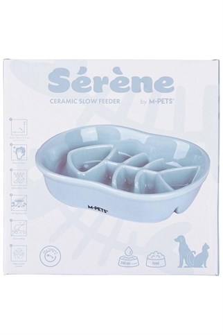 M-Pets Serene Fish Köpek Mama Kabı Açık Mavi
