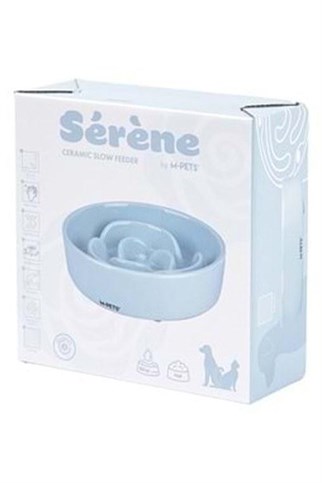 M-Pets Serene Rose Yavaş Yeme Köpek Mama Kabı Açık Mavi