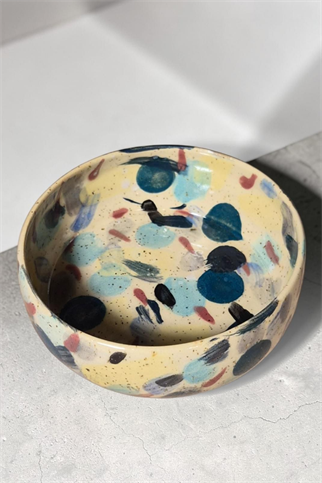 Feza Seramik Mama Kasesi Renkli