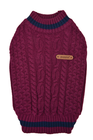 Puppia Fannar Örgü Köpek Kazağı Bordo 