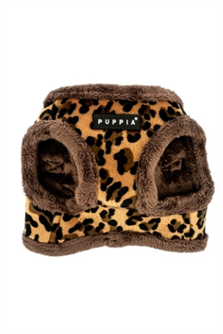 Puppia Wild Harness B Köpek Göğüs Tasması - Kahverengi | Leopar Desenli