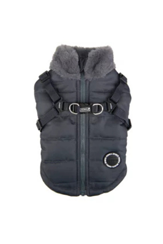 Puppia Donavan Kışlık Polar Köpek Tulumu - Gri