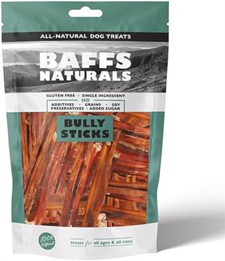 Baffs Naturals Beef Cane 100% Natural Chewable Dog Treats 100 gr