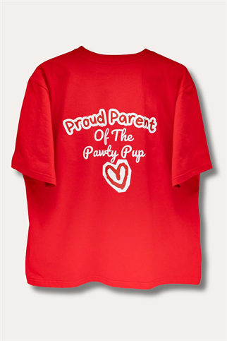 Asky&Erd It’s My Birthday Köpek T-Shirt Cherry Red