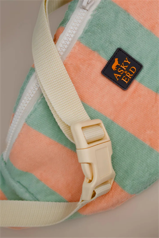 Asky&Erd Soft Rituals Yürüyüş Çantası Seafoam & Salmon Stripe