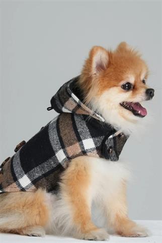 Bcbc Duffle Coat Hooded Dog Jacket Coffee