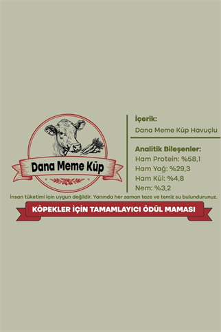 Hooffal Köpek Ödül Maması Dana Meme Küp Havuçlu